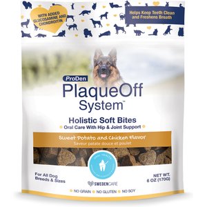 ProDen Plaqueoff System Holistic Oral Care with Hip & Joint Adult Dental Dog Treats, 6-oz bag, count varies