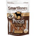 SmartBones Pretzel Stick Dipped Peanut Butter Dog Treats, 8 count