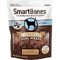 SmartBones Triple Flavor Dual Wraps Real Chicken, Pork & Peanut Butter Dog Treats, 8 count
