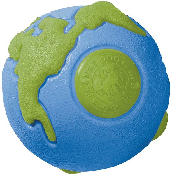 Planet Dog Orbee-Tuff Ball Tough Dog Chew Toy, Blue/Green, Small slide 1 of 11