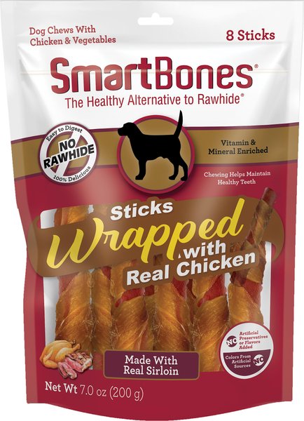SmartBones Chicken Wrapped Sticks Sirloin Dog Treats, 8 count slide 1 of 9