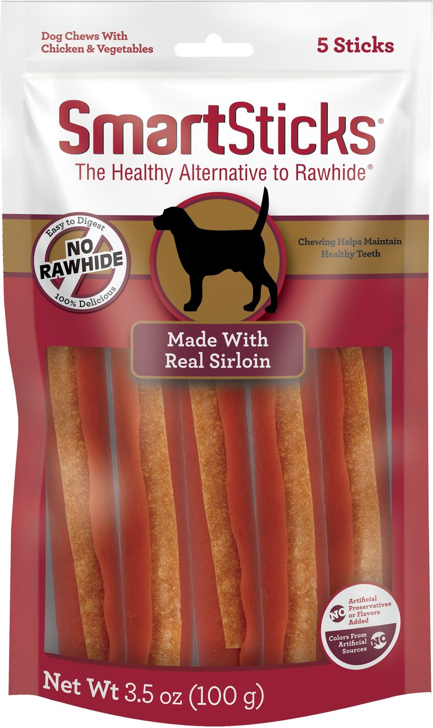 SMARTBONES Sirloin Smartsticks Sirloin Dog Treats, 5 count