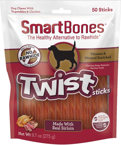 SmartBones Sirloin Twistz Sirloin Dog Treats, 50 count slide 1 of 9
