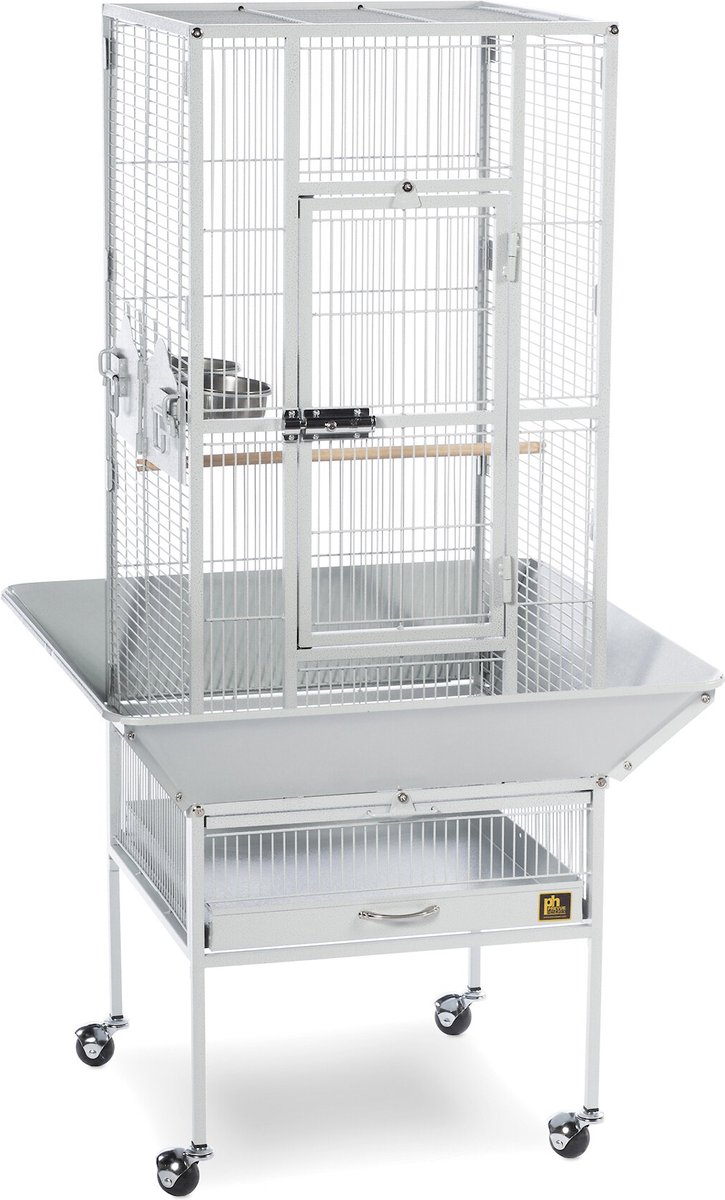 PREVUE PET PRODUCTS Wrought Iron Small & Medium Birds Flight Cage, Black  Hammertone 