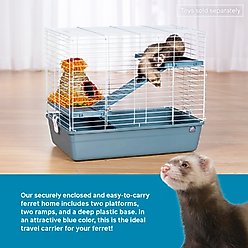 Prevue Pet Products Ferret Travel Small Pet Habitat, Blue slide 2 of 9