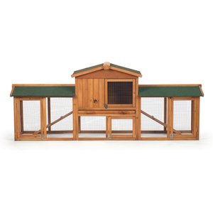 Prevue Pet Products Hutch w/Double Run Small Pet Hutch, Natural