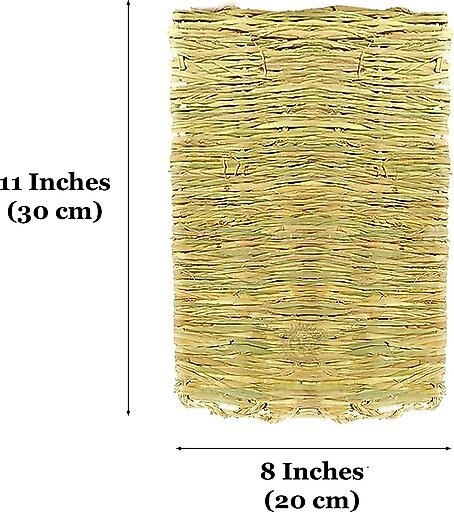 SunGrow Natural Teething Chew Mat for Small Pet Snacks & Bedding Cage Accessories