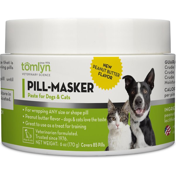 TOMLYN Pill-Masker Peanut Butter Flavor Paste for Dogs & Cats, 6-oz ...