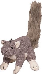 HuggleHounds Feller Durable Plush Squirrel Squeaky Dog Toy, Lil Squirrel