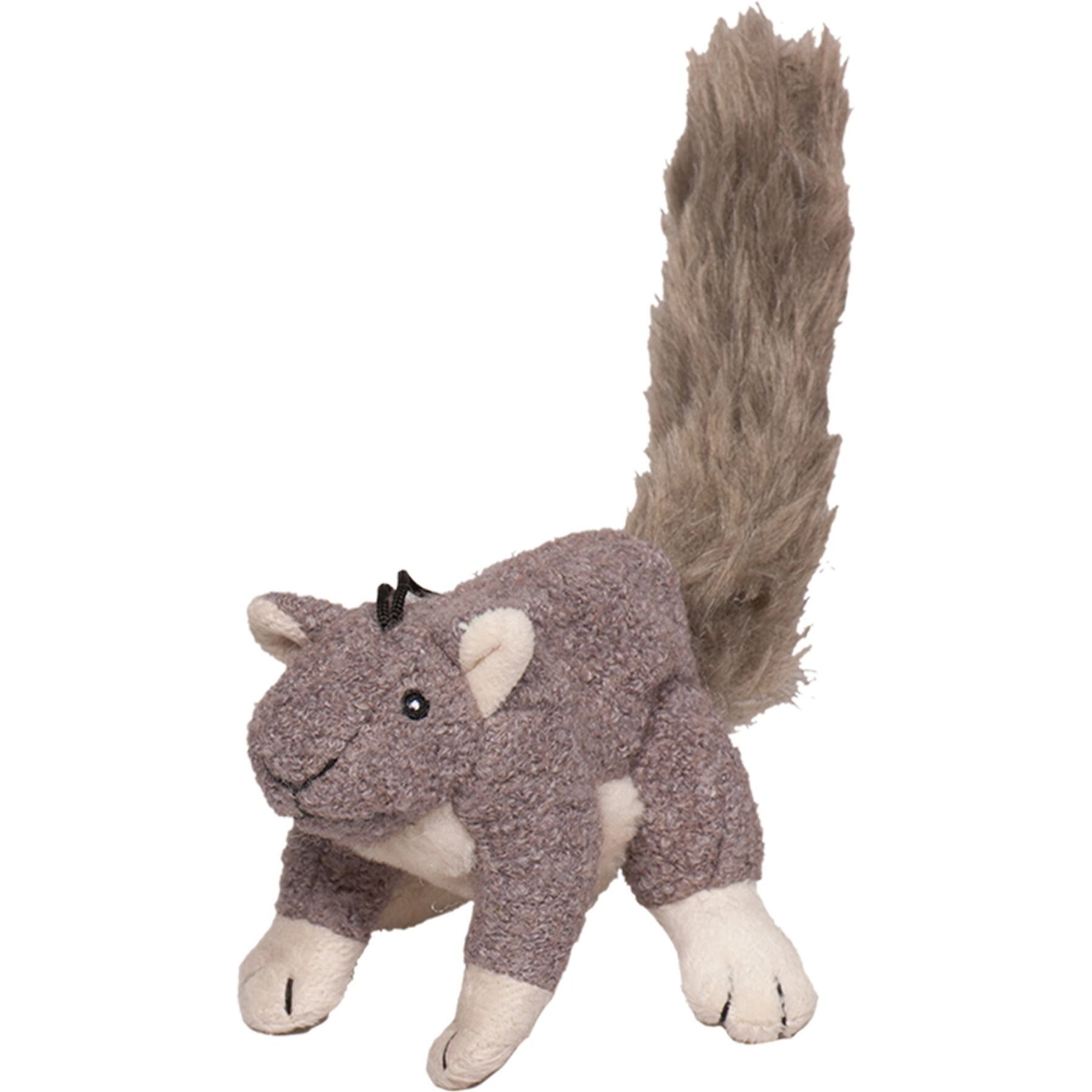 HuggleHounds Feller Durable Plush Squirrel Squeaky Dog Toy, Lil Squirrel