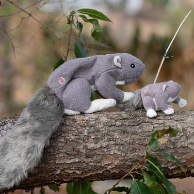 Show full view: HuggleHounds Feller Durable Plush Squirrel Squeaky Dog Toy, Lil Squirrel slide 4 of 10