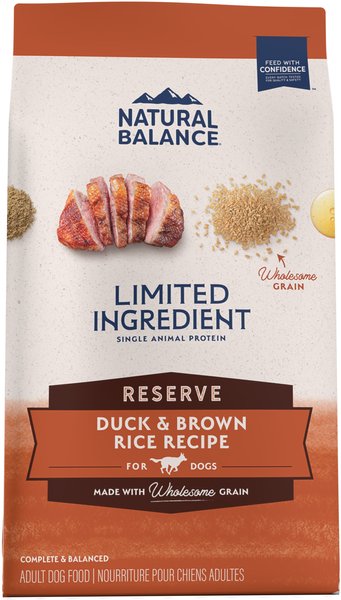 Natural Balance Limited Ingredient Reserve Duck & Brown Rice Recipe Dry Dog Food, 22-lb bag slide 1 of 10