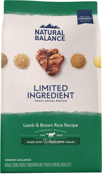 Natural Balance Limited Ingredient Lamb & Brown Rice Recipe Dry Dog Food, 24-lb bag slide 1 of 8
