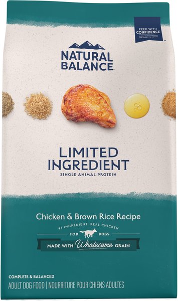 Natural Balance Limited Ingredient Chicken & Brown Rice Recipe Dry Dog Food, 24-lb bag slide 1 of 10