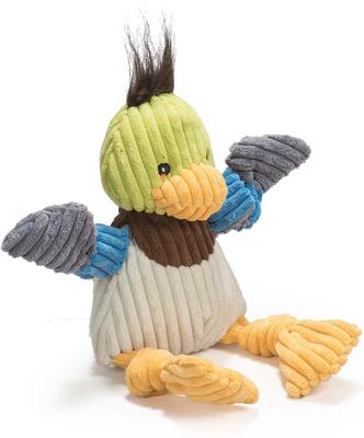 Show full view: HuggleHounds Barnyard Durable Plush Corduroy Knottie Duck Squeaky Dog Toy, Large slide 4 of 11
