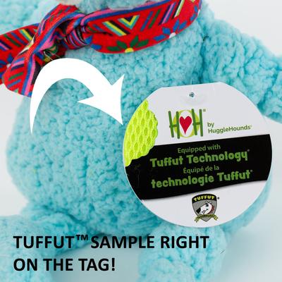 Show full view: HuggleHounds Sea Creature Durable Plush Corduroy Knottie Squeaky Dog Toy, Lobsta, Large slide 9 of 12