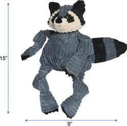 HuggleHounds Woodlands Durable Plush Corduroy Knottie Racoon Squeaky Dog Toy, Large slide 2 of 9