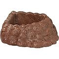Frisco Reptile Waterer and Feeding Corner Rock Bowl, Brown