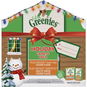 Greenies Holiday Chicken Flavor Variety Pack Cat Treats, 6.7-oz pack