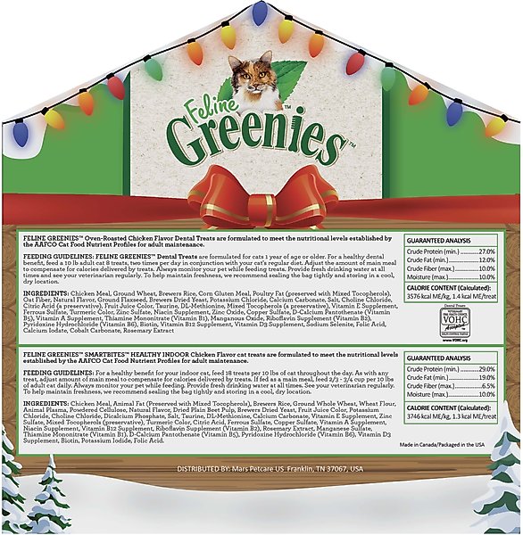 Show full view: Greenies Holiday Chicken Flavor Variety Pack Cat Treats, 6.7-oz pack slide 3 of 10