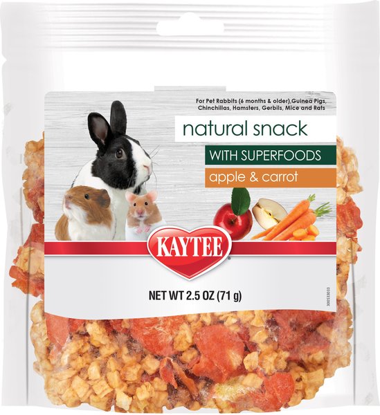 Kaytee Natural Snack with Superfoods Carrot & Apple Blend Small Pet Treats, 2.5-oz bag slide 1 of 7