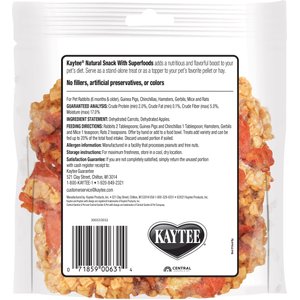 Kaytee Natural Snack with Superfoods Carrot & Apple Blend Small Pet Treats, 2.5-oz bag