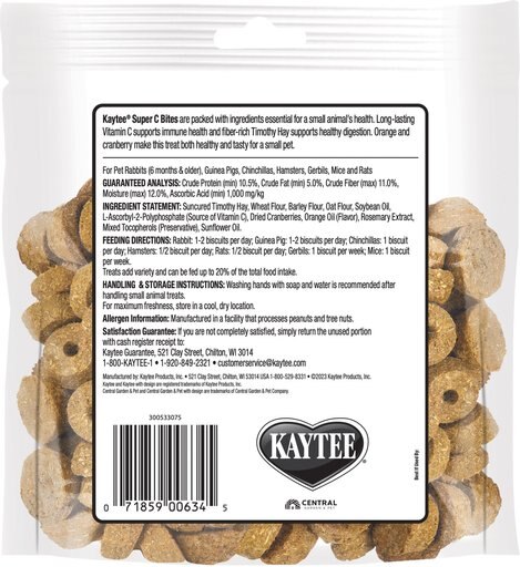 Kaytee Timothy Baked Biscuits Small Pet Treat