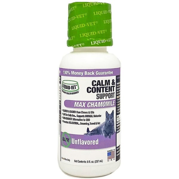 LIQUIDVET Calm & Content Support Unflavored Liquid Calming Supplement