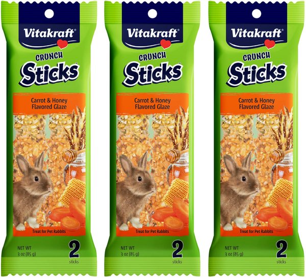 Vitakraft Crunch Sticks Carrot & Honey Small Pet Treats, 9-oz bag, 3 count slide 1 of 9