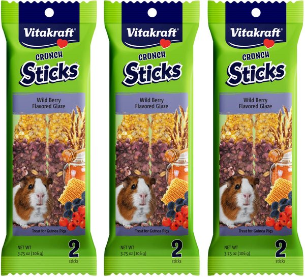 Vitakraft Crunch Sticks Wild Berry & Honey Small Pet Treats, 11.25-oz bag, 3 count slide 1 of 9