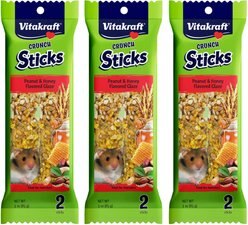 Vitakraft Crunch Sticks Peanut & Honey Small Pet Treats, 9-oz bag, 3 count