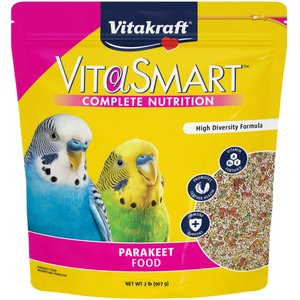 Vitakraft Vita Smart Gourmet Fortified Daily Parakeet Bird Food, 2-lb bag