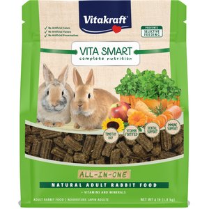 Vitakraft Vita Smart All-In-One Timothy Hay Adult Rabbit Food, 4-lb bag