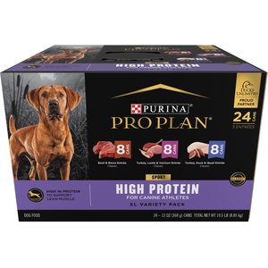 Purina Pro Plan Sport High Protein Wet Canned Dog Food Variety Pack, 13-oz, case of 24