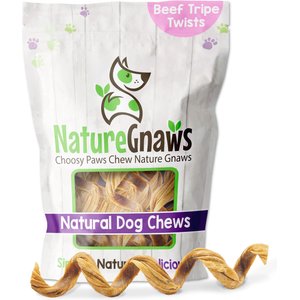 Nature Gnaws 7-8-inch Tripe Twist Springs Beef Flavor Dog Chews, 10 count