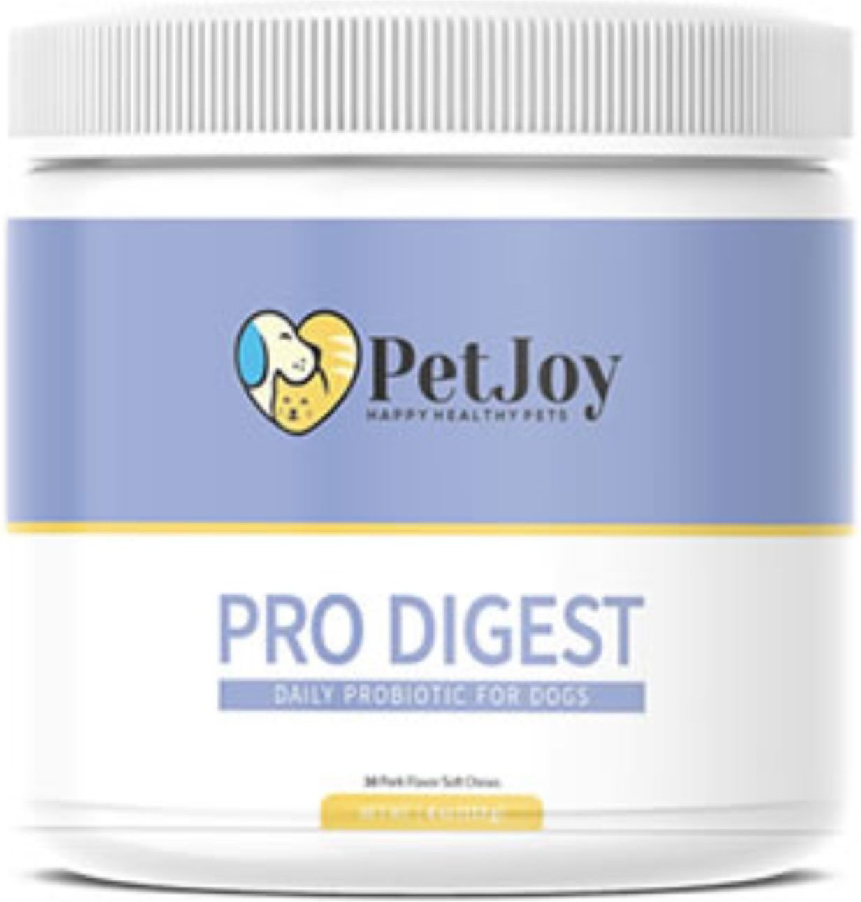 PETJOY Pro Digest Probiotic Soft Chews Supplement for Dogs, 30 count