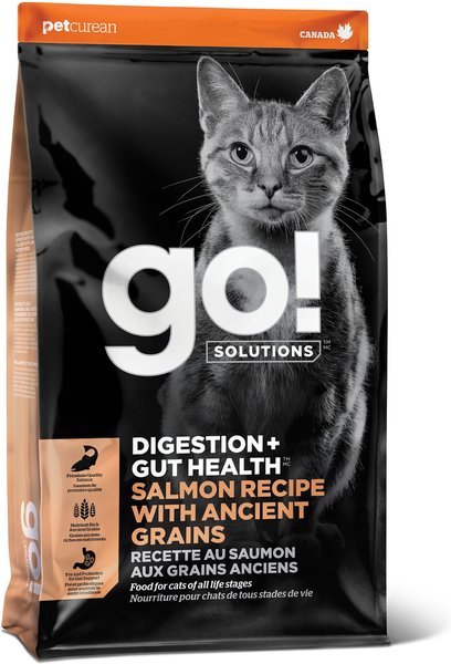 Go! Solutions Digestive + Gut Health Salmon Recipe with Ancient Grains for Cats, 8-lb bag slide 1 of 9