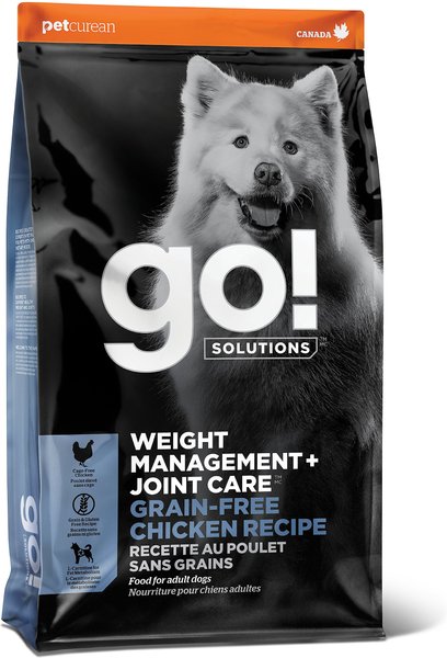 Go! Solutions Weight Management + Joint Care Grain-Free Chicken Recipe for Dogs, 12-lb bag slide 1 of 8