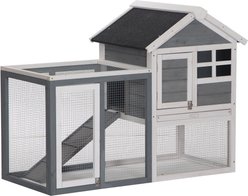 PawHut Weatherproof Wooden Rabbit Hutch slide 2 of 6