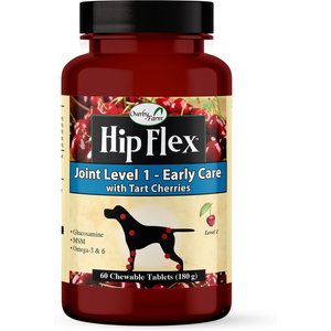 Overby Farm Hip Flex Joint Level 1 Early Care with Tart Cherries Dog Tablets, 60 count