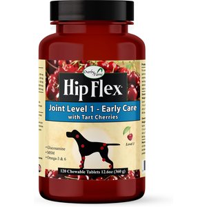 Overby Farm Hip Flex Joint Level 1 Early Care with Tart Cherries Dog Tablets, 120 count