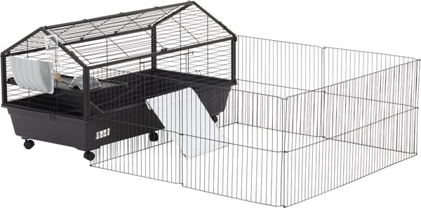 Rolling dog outlet cage