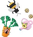 Frisco Spring Plush & Rope Variety Pack Squeaky Dog Toy, Medium, 5 count