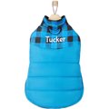 Frisco Personalized Boulder Plaid Insulated Dog & Cat Puffer Coat, Blue, X-Large