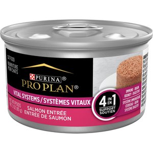 Purina Pro Plan Vital Systems 4-in-1 Salmon Pate Wet Cat Food, 3-oz can, case of 24