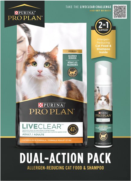 Purina Pro Plan LiveClear Cat Starter Kit, 4.89-lb box slide 1 of 9