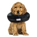 COMFURT COLLAR Stuffed Not Inflatable Dog & Cat Recovery Collar, Black, Medium