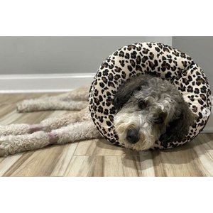 COMFURT COLLAR Dog & Cat Recovery Collar, Cheetah, Large