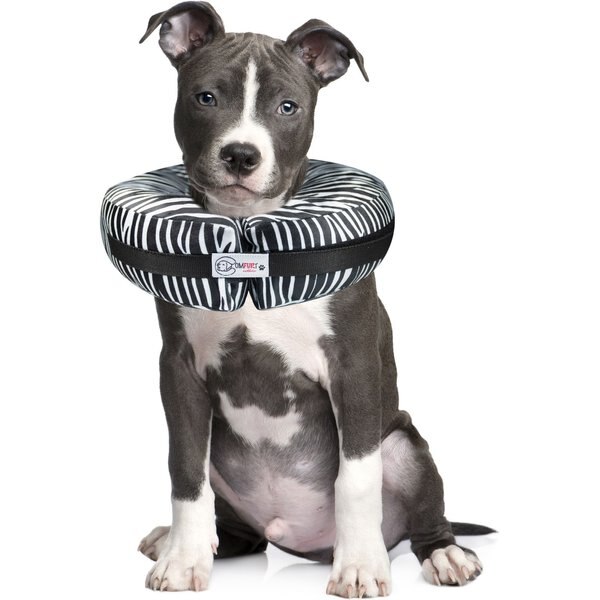COMFURT COLLAR Stuffed Not Inflatable Dog & Cat Recovery Collar, Zebra