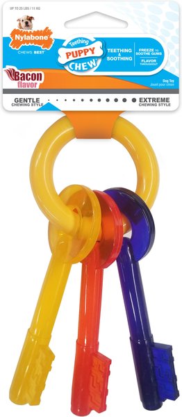 Nylabone Teething Keys Puppy Chew Toy, Small slide 1 of 12